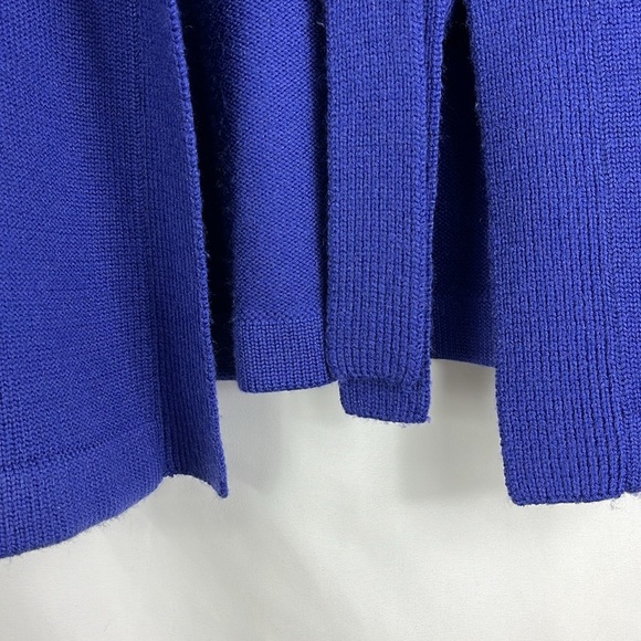 Grace Elements flared merino wool 3/4 sleeve cardigan belt closure Sz L - Picture 4 of 10